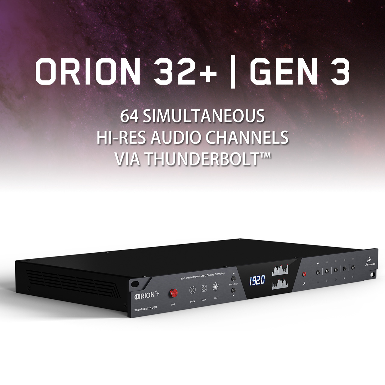 Orion32+ | Gen 3 / Thunderbolt™ & USB Interface